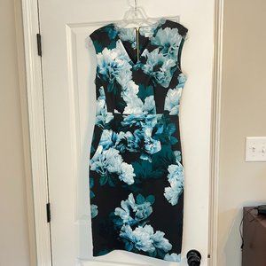 Calvin Klein Women's Printed Scuba Sheath Dress